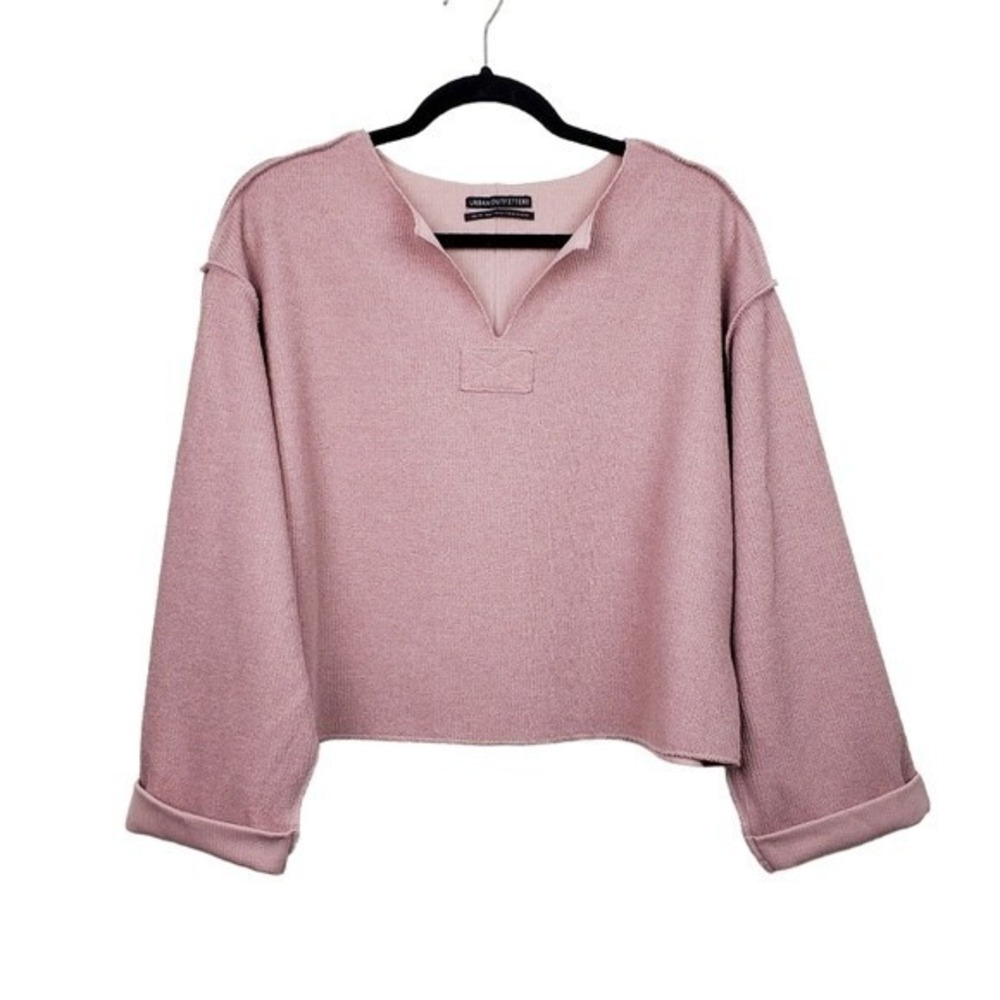 Urban Outfitters Womens Pink Jax Inside Out Notch Neck Top Size XS